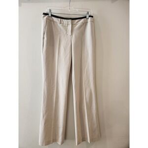 Express Editor Pants Beige Wide Leg High Rise Trouser Women's Size 6 Corpcore
